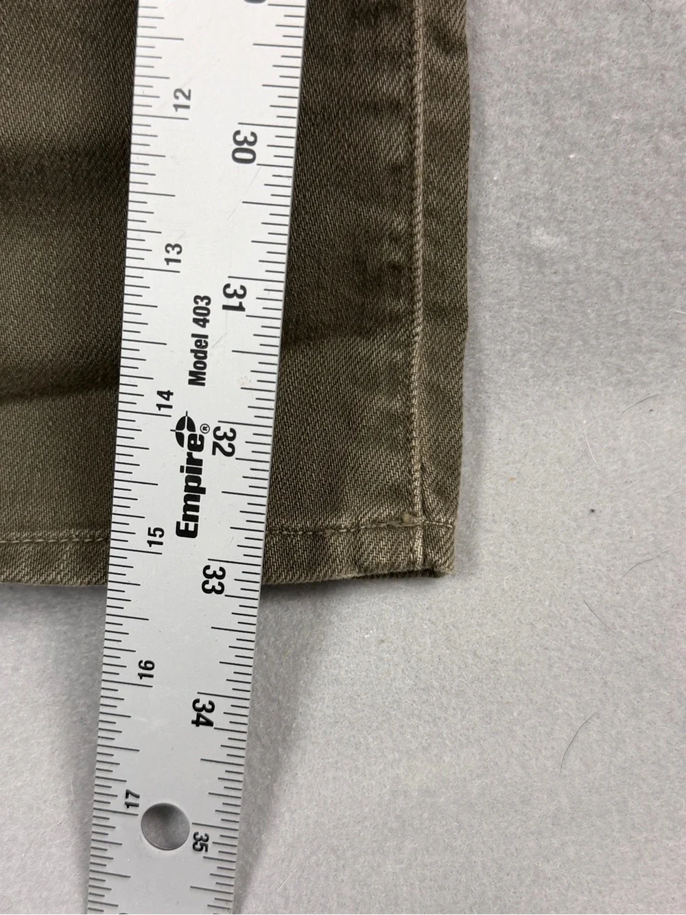 J Brand Mens Olive Green Jeans 32x33 Straight Leg 5 Pocket Denim